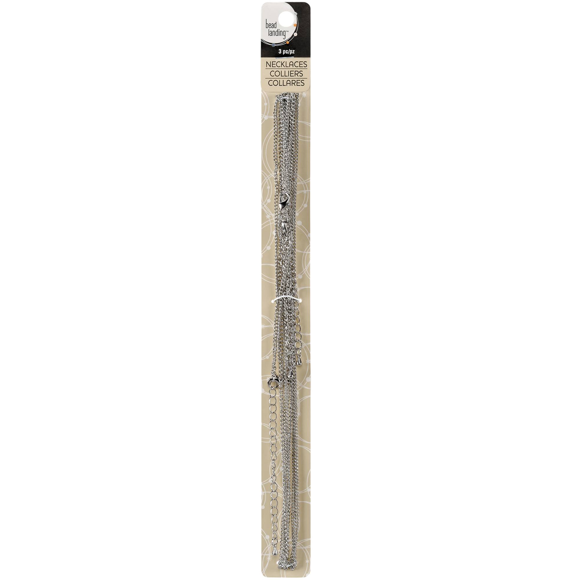 Rhodium Cuban Curb Chain Necklaces By Bead Landing™